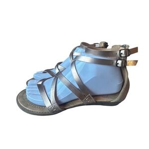 Blowfish Metallic Gold Gladiator Sandals Zip‎ Ankle Strap Buckle Size 7
